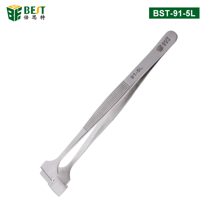 BST-91-5L SA 晶元鑷子 加厚不銹鋼晶元鑷子 302不銹鋼材 拋光噴砂啞光夾具高硬度鑷子