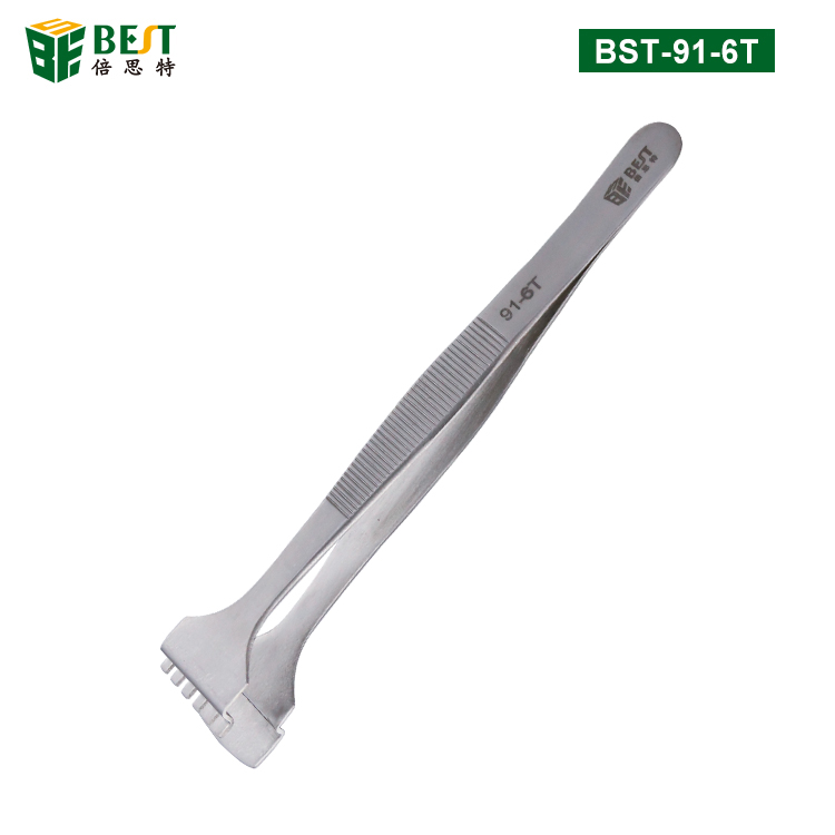 BST-91-6T SA 晶元鑷子 加厚不銹鋼晶元鑷子 302不銹鋼材 拋光噴砂啞光夾具高硬度鑷子