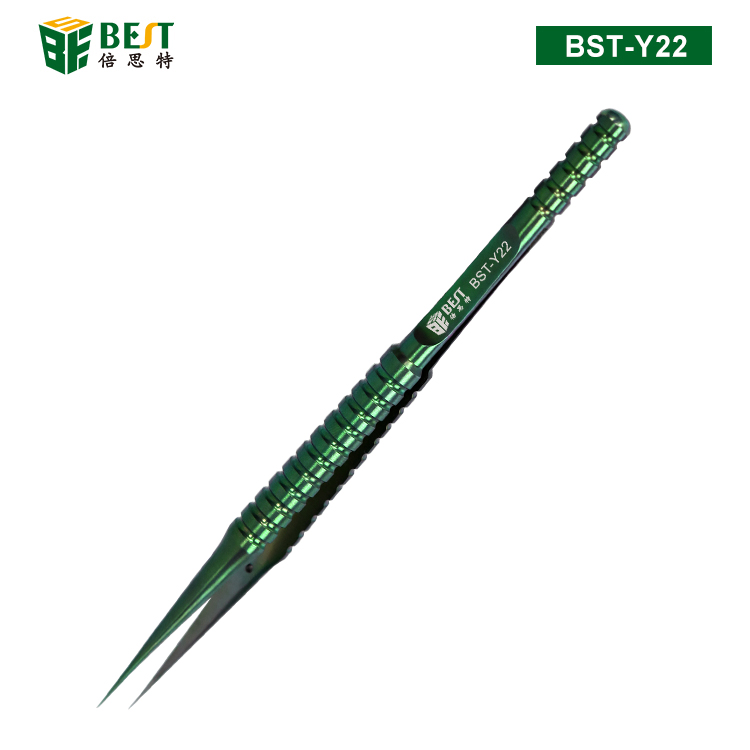 BST-Y22 手機維修指紋飛線鑷子 鈦合金手機維修鑷子 精密指紋飛線鑷子 直尖手工打磨超硬特尖