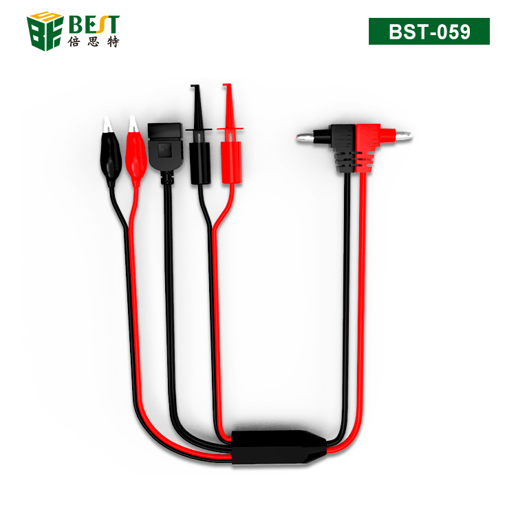 BST-059 手機(jī)維修多用電源線 直流多用電源線手機(jī)維修供電點(diǎn)測(cè)試帶USB圓測(cè)試鉤鱷魚(yú)夾子接口線