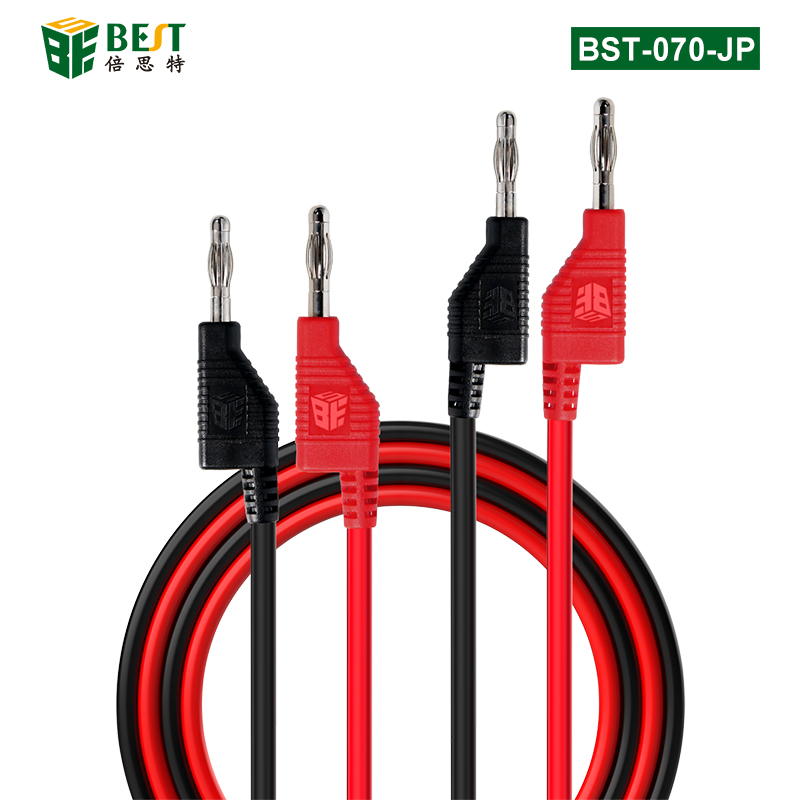 BST-070-JP 超導傳輸疊插香蕉插頭測試線 4mm燈籠插頭電力測試導線 公對公4MM香蕉插頭轉香蕉頭硅膠線高壓線 2000V20A大電流